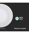 V-Tac 18W LED panel downlight - Hull: Ø21 cm, Mål: Ø22,5 cm, 230V