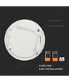 18W Ø22,5cm LED innfellingspanel - Hull: Ø21 cm, Mål: Ø22,5 cm