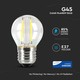 V-Tac 4W LED kronepære - Samsung LED chip, G45, Karbon filamenter, E27