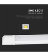 V-Tac 30W slim LED armatur - 120 cm, 155lm/W, 230V