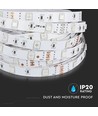 5m 4,8W/m RGB LED-strip - 12V DC, IP20, 30 LED pr. meter
