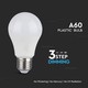 V-Tac 9W LED pære - 3-trinns dimbar, A60, E27