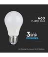 V-Tac 9W LED pære - 3-trinns dimbar, A60, E27