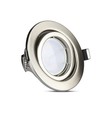 V-Tac 3-pak downlights med 5W lyskilde - Stål front, komplett med GU10 holder og LED spotter, innendørs