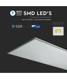 V-Tac 120x60 LED panel - 40W, 120lm/w, Samsung LED chip, hvit kant