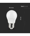 E27 5W Smart Home krone LED-pære - G45, Tuya/Smart Life, fungerer med Google Home, Alexa og smarttelefoner