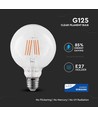 V-Tac 6W LED globepære - Samsung LED chip, Karbon filamenter, Ø12,5 cm, E27