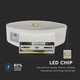 V-Tac 5W LED vegglampe - Indirekte, IP20 innendørs, 230V, inkl. lyskilde