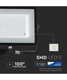 V-Tac 100W LED lyskaster - Samsung LED chip, arbeidslampe, utendørs