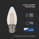 V-Tac 4W LED stearinlyspære - Samsung LED chip, Karbon filamenter, B22