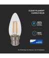 V-Tac 4W LED stearinlyspære - Samsung LED chip, Karbon filamenter, B22