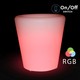 V-Tac RGB LED potteskjuler - Oppladbart, med fjernkontroll, 28x28x29 cm