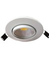 LEDlife 3W downlight - Hull: Ø7-8 cm, Mål: Ø8,5 cm, hvit kant, dimbar, 230V