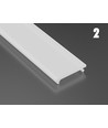 Aluprofil Type Z for innendørs IP20 LED strip - Innfelt, 1 meter, ubehandlet aluminium, velg deksel