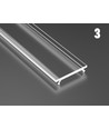 Aluprofil Type Z for innendørs IP20 LED strip - Innfelt, 1 meter, ubehandlet aluminium, velg deksel