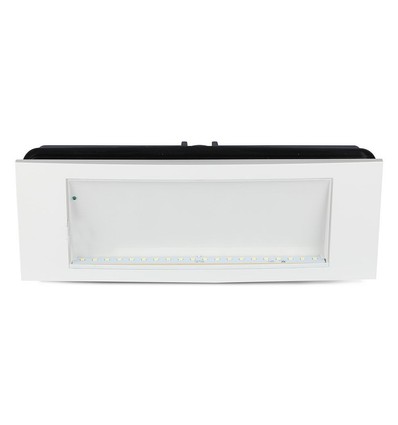 V-Tac 4W LED exit skilt - For vegg/tak/innfelt montering, 110 lumen, inkl. batteri og piktogrammer