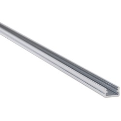 Aluprofil Type A til innendørs IP20 LED strip - 1 meter, grå, velg deksel