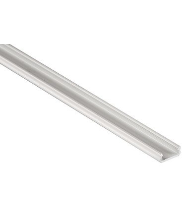 Aluprofil Type D til innendørs IP21 LED strip - Lav, 1 meter, hvit, velg deksel