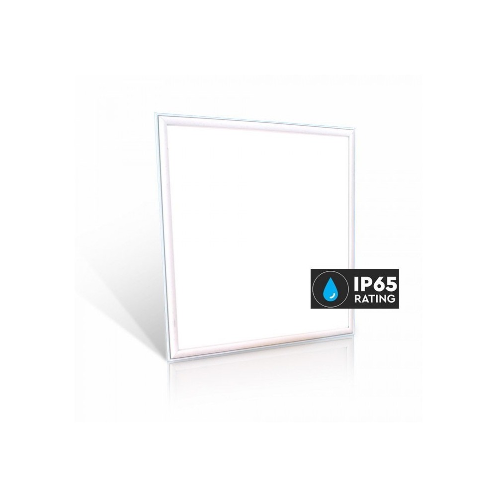 V-Tac 60x60 LED panel - 40W, 4400lm, IP65 vanntett, hvit kant