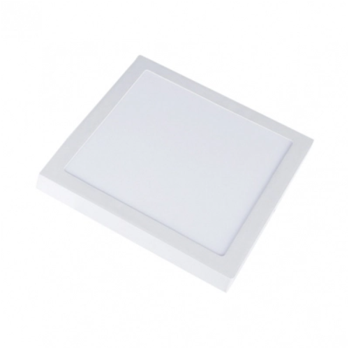 12W LED taklampe - 14 x 14cm, Høyde: 2,4cm, hvit kant