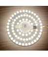 9W LED innsats med linser, flicker free - Ø12,5 cm, erstatt G24, sirkelrør og kompaktrør