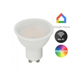 Smart Home V-Tac 5W Smart Home LED pære - Google Home, Amazon Alexa kompatibel, GU10 Spot