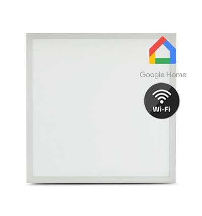 V-Tac 60x60 Smart Home LED panel - Tuya/Smart Life, 40W, virker med Google Home, Alexa og smartphones, hvit kant