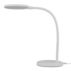 V-Tac 7W bordlampe hvit - Trinløs dimbar, fleksibel arm