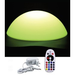 Hagelamper Restsalg: V-Tac RGB LED halvkule - Oppladbart, med fjernkontroll, Ø50 cm