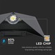 V-Tac 5W LED svart vegglamper - IP65 utendørs, 230V, inkl. lyskilde