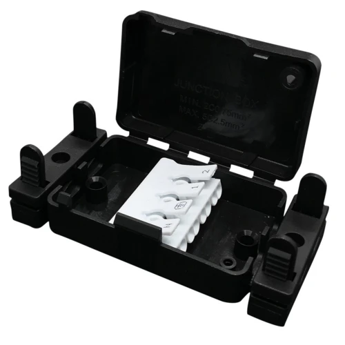 Smart koblingsboks - IP20 innendørs, med rekkeklemme og strekkavlastning