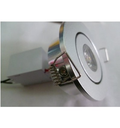 1,2W Ø5,2cm innfellingsspot - Hull: Ø4,2 cm, Mål: Ø5,2 cm, 2,2 cm høy