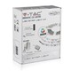 V-Tac 10W/m RGB+W LED strip komplett kit - 5m, 60 LED per meter, Smart Home /u fjernkontroll