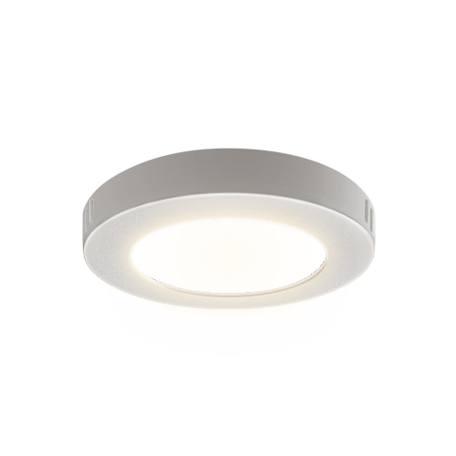 Utsalg: LED Downlight Pro Rund 6W - Naturlig Hvit 4000K, Matt Hvit, Plast