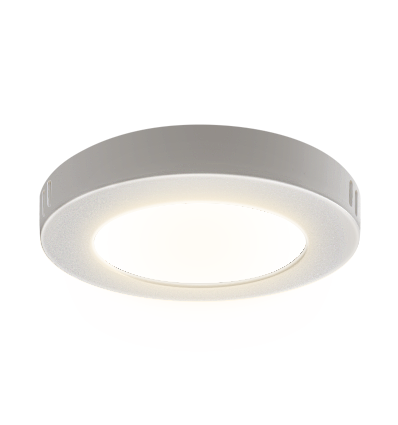 Utsalg: LED Downlight Pro Rund 6W - Naturlig Hvit 4000K, Matt Hvit, Plast