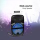 15W partyhøytaler - Oppladbart, Bluetooth, RGB, inkl. mikrofon
