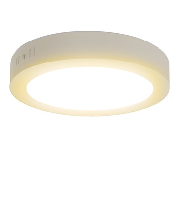 Outlet: LED Downlight Pro, Påbygging Rund 12W - Varm Hvit 3000K, Matt Hvit, Plast