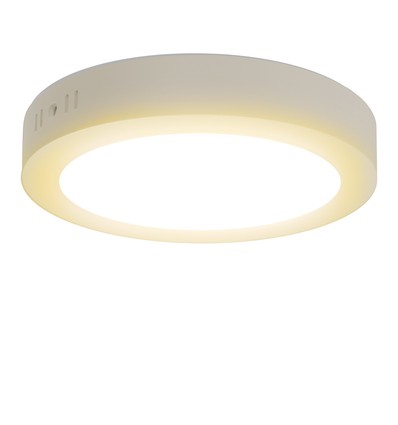 Outlet: LED Downlight Pro, Påbygging Rund 12W - Varm Hvit 3000K, Matt Hvit, Plast