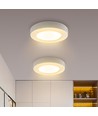 Outlet: LED Downlight Pro, Påbygging Rund 12W - Varm Hvit 3000K, Matt Hvit, Plast