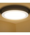 Outlet: LED Downlight Pro, Påbygging Rund 12W - Varm Hvit 3000K, Matt Hvit, Plast