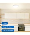 Outlet: LED Downlight Pro, Overflatemontert Rund 12W - Naturlig Hvit 4000K, Matt Hvit, Plast