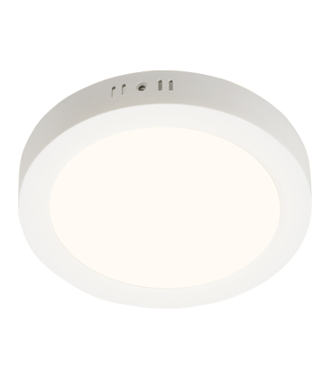 Outlet: LED Downlight Pro, Overflatemontert Rund 12W - Naturlig Hvit 4000K, Matt Hvit, Plast