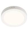 Outlet: LED Downlight Pro, Overflatemontert Rund 12W - Naturlig Hvit 4000K, Matt Hvit, Plast