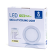 Outlet: LED Downlight Pro, Overflatemontert Rund 12W - Naturlig Hvit 4000K, Matt Hvit, Plast