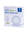 Outlet: LED Downlight Pro, Overflatemontert Rund 12W - Naturlig Hvit 4000K, Matt Hvit, Plast