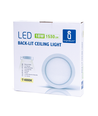 Outlet: LED Downlight Pro, Overflatemontert Rund 18W - Naturlig Hvit 4000K, Matt Hvit, Plast