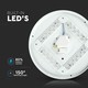 V-Tac rund 12W LED taklampe - 3i1 valgfri lysfarge, Ø25,5cm, 230V, inkl. lyskilde