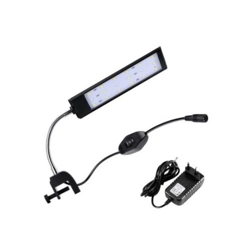 20 cm akvarie lampe - 7W LED, hvit/blå