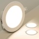 Outlet: LED E6 Bakbelyst Innbyggingsspot, 12W, 4000K, Ø145-155mm, Rund - For Innbygging