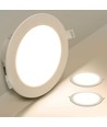 Outlet: LED E6 Bakbelyst Innbyggingsspot, 12W, 4000K, Ø145-155mm, Rund - For Innbygging